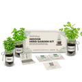 Indoor herb garden kit with reusable jars and basil, mint and coriander Seedsticks