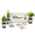 Indoor herb garden kit with reusable jars and parsley, chives and rosemary Seedsticks