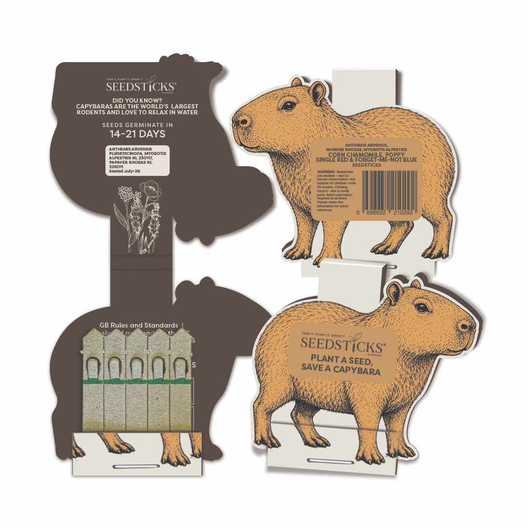 Capybara Seedsticks consumer pack shown open and closed