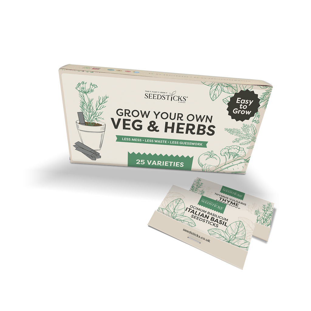 Grow Your Own Vegetables & Herbs – gift box with Seedsticks packets