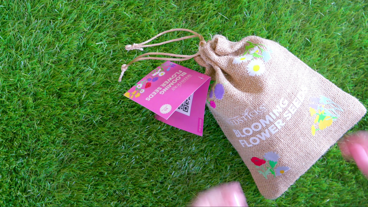 Blooming Flower Seed Sacks unboxing demonstration