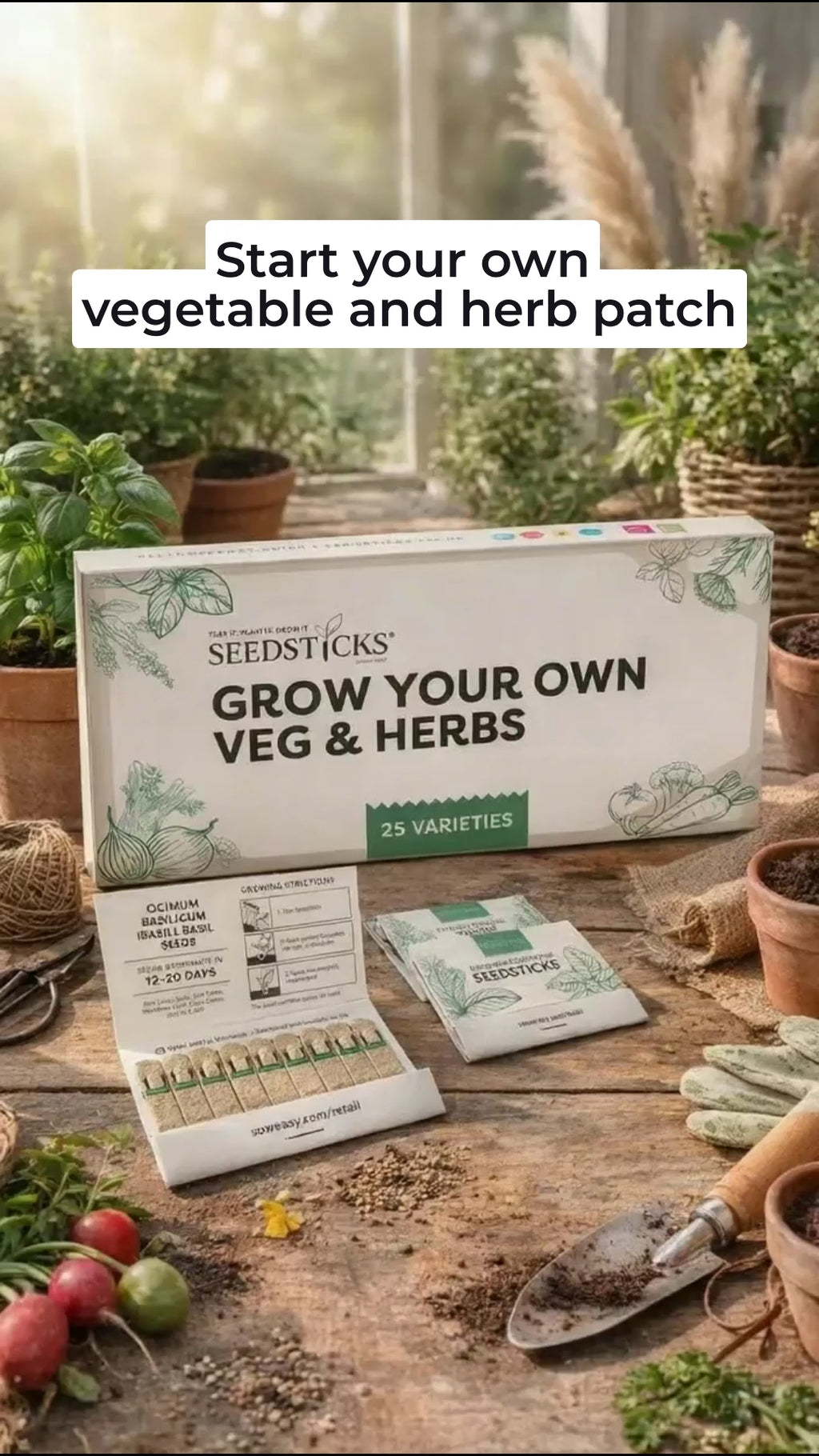 Grow Your Own Vegetables Seedsticks lifestyle video