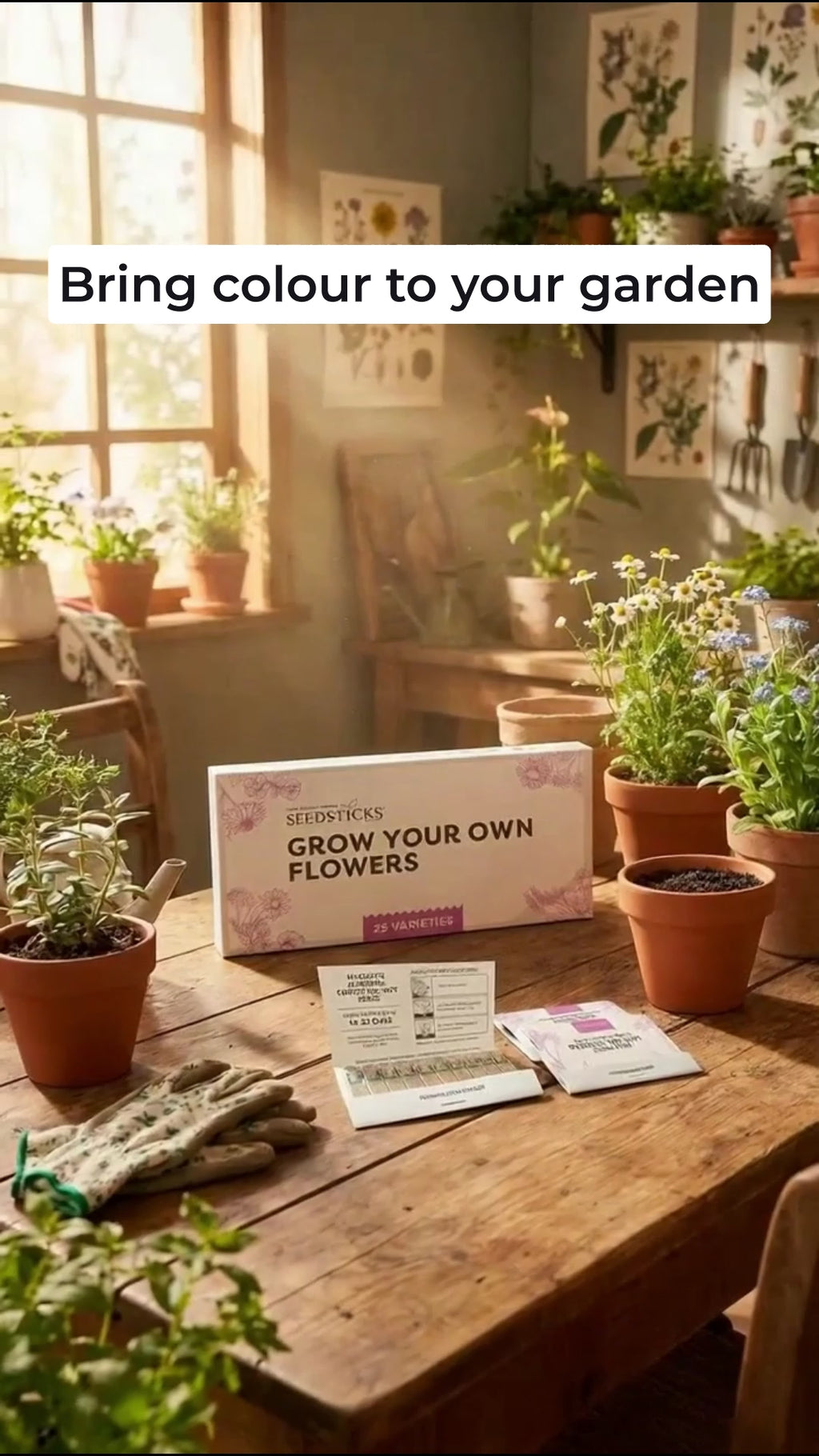 Grow Your Own Flowers Seedsticks lifestyle video