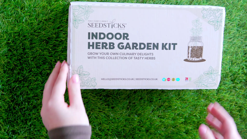 Indoor Herb Garden mint unboxing demonstration