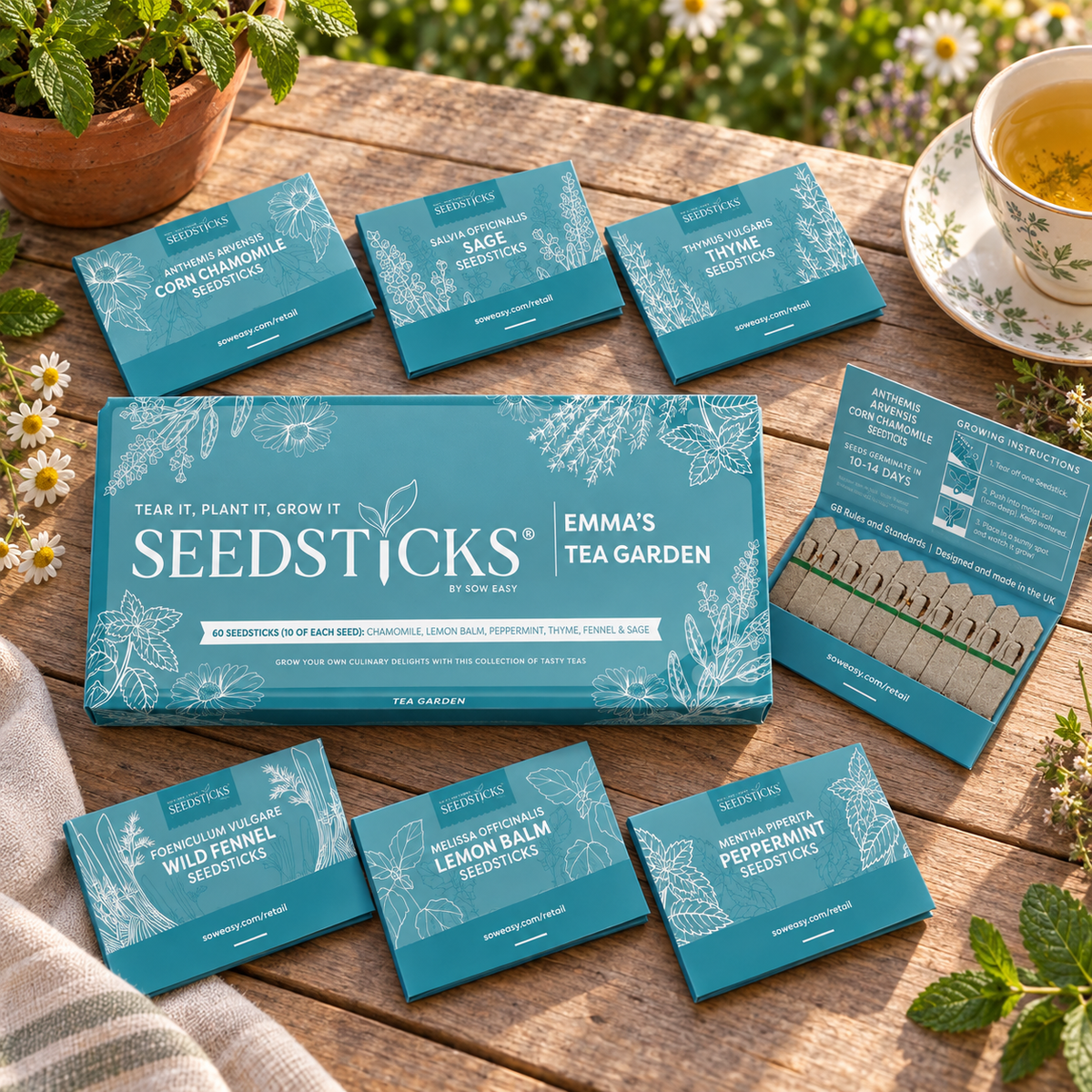 Tea Garden Seedsticks Gift Bar lifestyle image