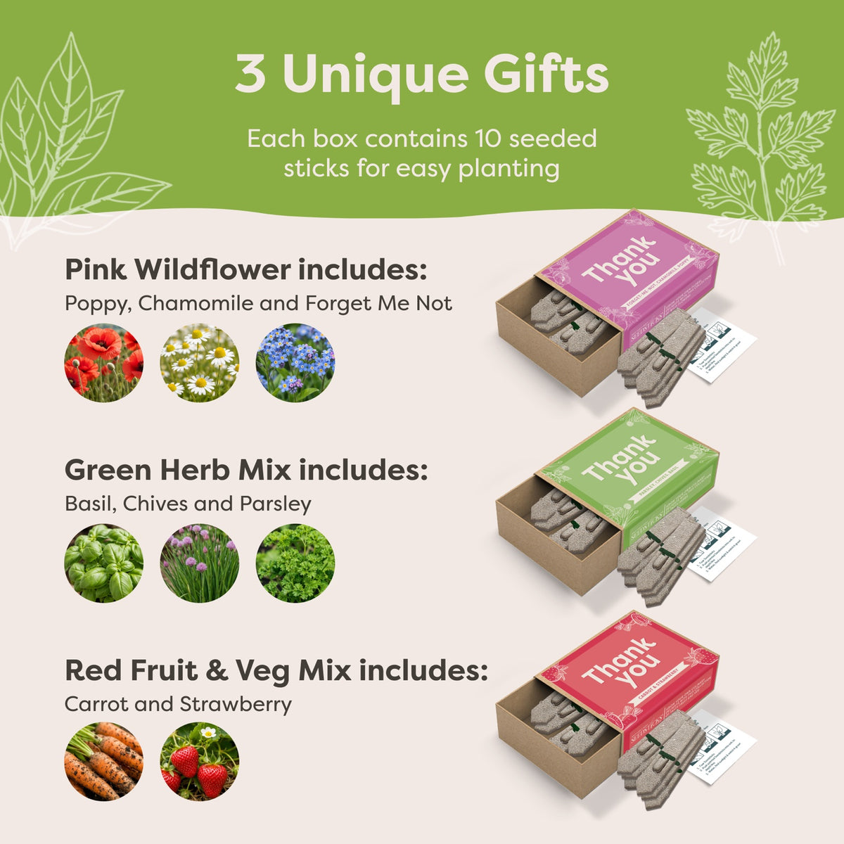 Thank Yous Matchbox Seedsticks - product image 3